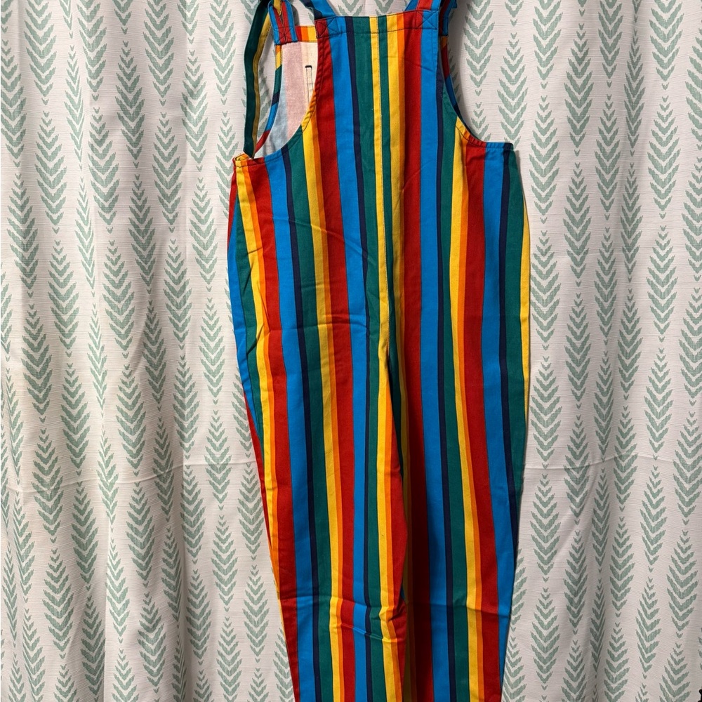 Lucy & Yak rainbow striped dungarees - Picture 2 of 2